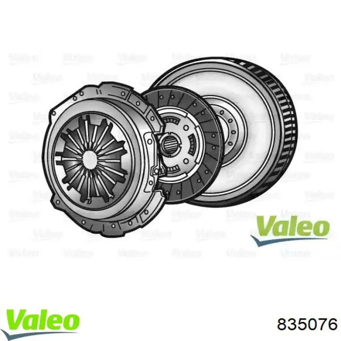 Купить 835076 VALEO Комплект сцепления (диск, корзина, подшипник)