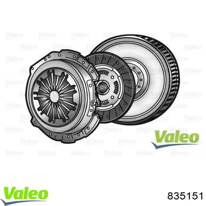 835151 VALEO kit de embraiagem (3 peças)