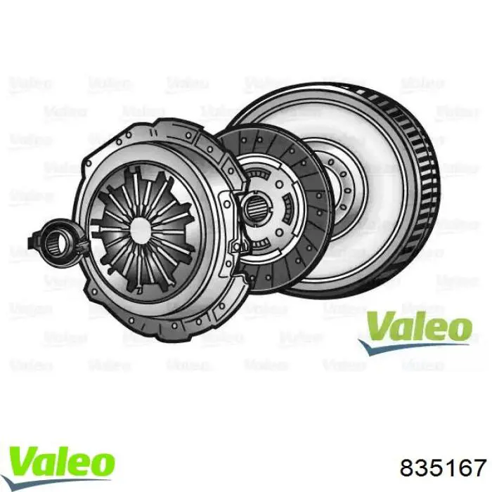 Купить 835167 VALEO Комплект сцепления (диск, корзина, подшипник)