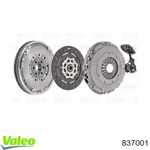 Купить 837001 VALEO Комплект сцепления (диск, корзина, подшипник)