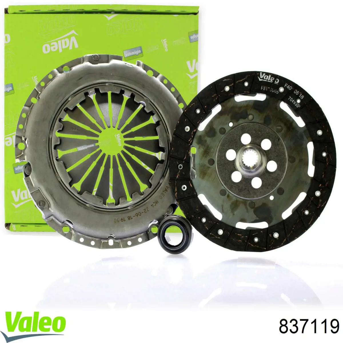 Купить 837119 VALEO Комплект сцепления (диск, корзина, подшипник)