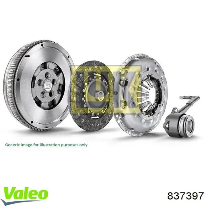 Купить 837397 VALEO Комплект сцепления (диск, корзина, подшипник)