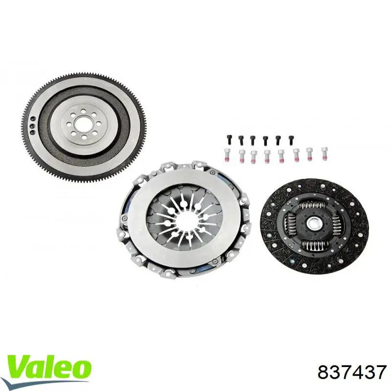 Купить 837437 VALEO Комплект сцепления (диск, корзина, подшипник)