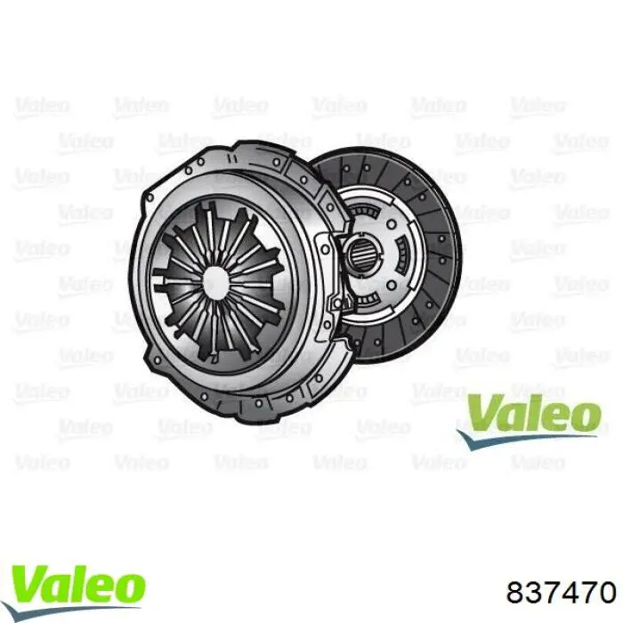 Купить 837470 VALEO Комплект сцепления (диск, корзина, подшипник)