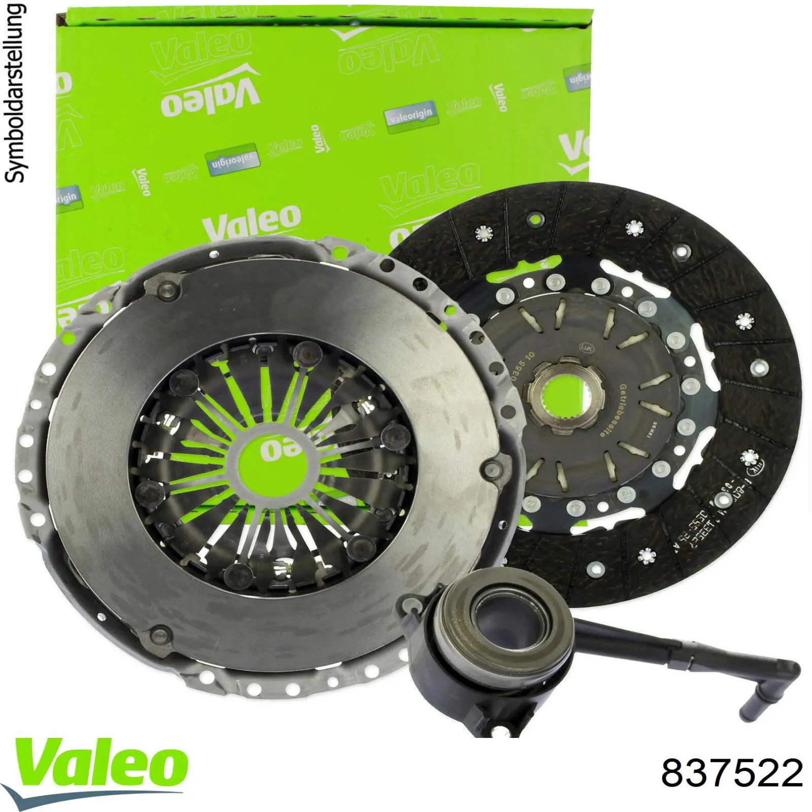 Комплект сцепления (3 части) VALEO 837522 цена, от 495.15 USD