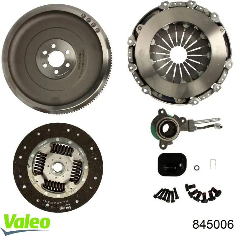 Комплект сцепления (3 части) VALEO 845006 цена, от 446.31 USD