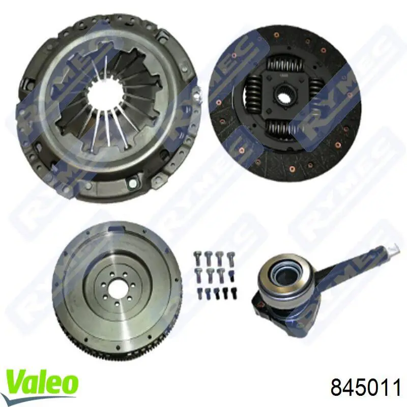 Купить 845011 VALEO Комплект сцепления (диск, корзина, подшипник)