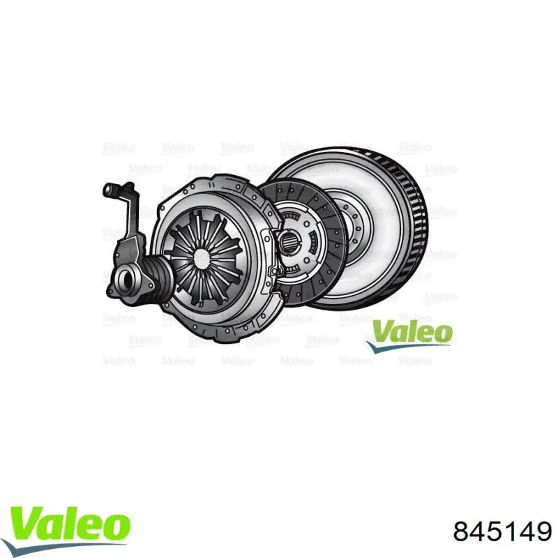 Купить 845149 VALEO Комплект сцепления (диск, корзина, подшипник)