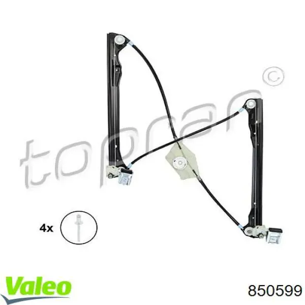 Стеклоподъемник передней правой двери VALEO 850599 цена, от 43.49 USD