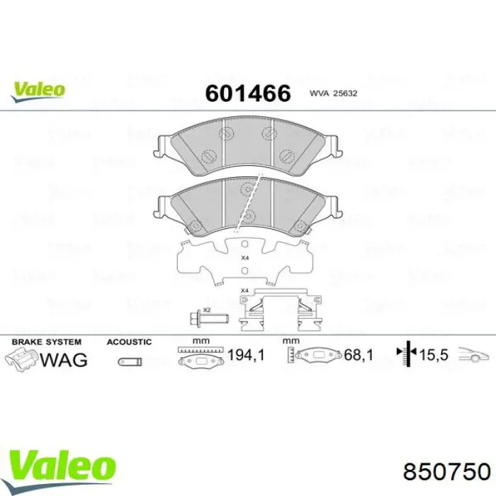 Купить 850750 VALEO Подъемник механический ветрового стекла