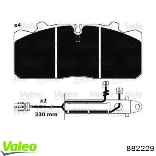 Передние тормозные колодки 882229 VALEO