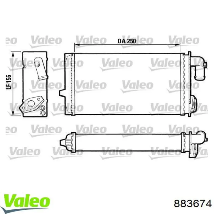  Radiador de forno (de aquecedor) Peugeot 505 sedan (551A) (1979 - 1993) 