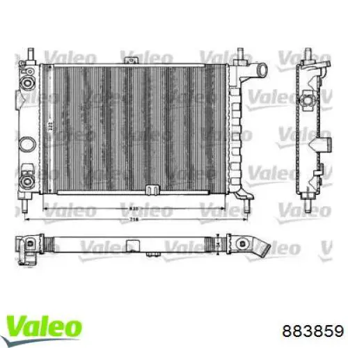 Радиатор 883859 VALEO