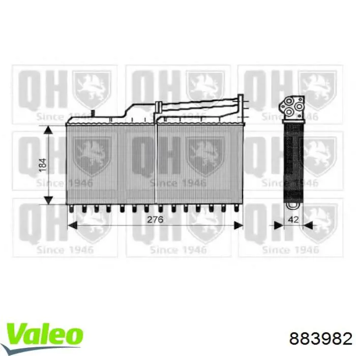 883982 VALEO Радиатор отопителя салона