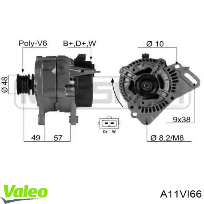 A11VI66 VALEO генератор