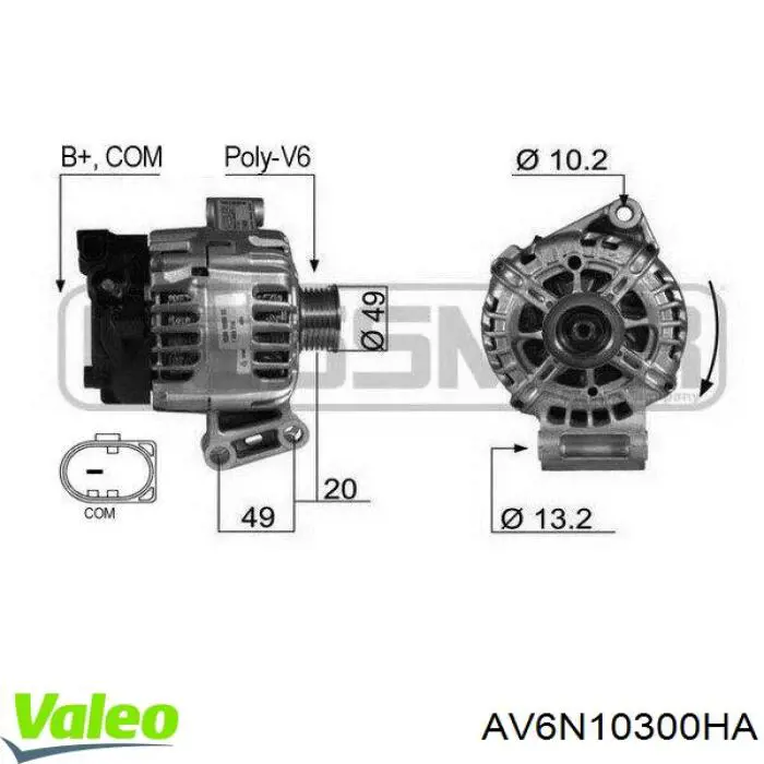 Автомобильный генератор Ford GL8923 цена, от 50.73 USD