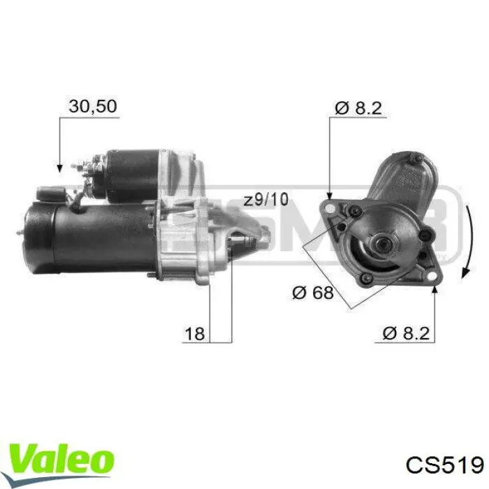 Стартер VALEO CS519 цена, от 34.01 USD