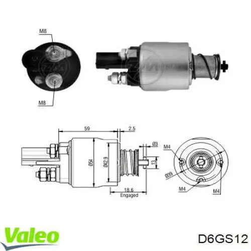 Стартер D6GS12 VALEO
