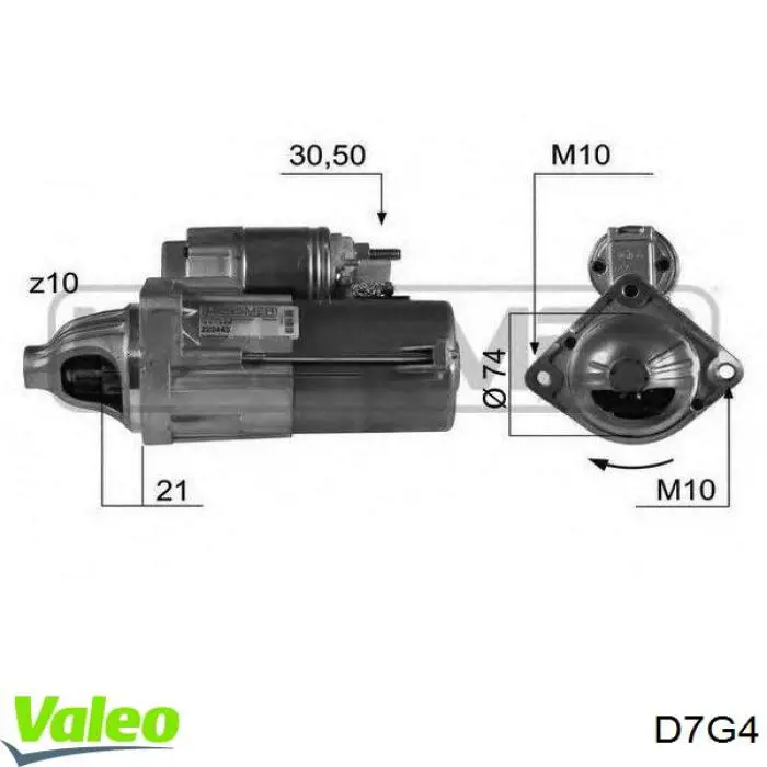 Купить D7G4 VALEO Стартер