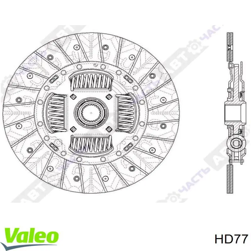 Диск сцепления VALEO HD77 цена, от 50.43 USD