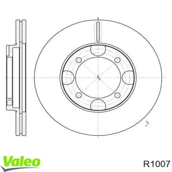 R1007 VALEO диск тормозной передний