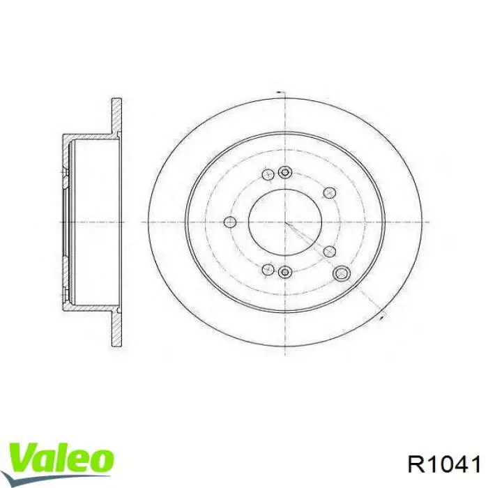 R1041 VALEO диск тормозной задний