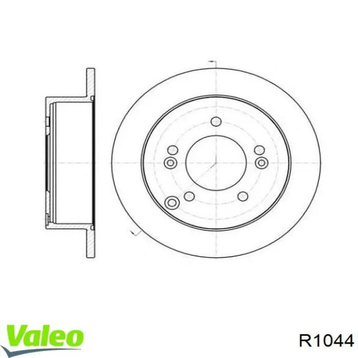 Тормозные диски R1044 VALEO