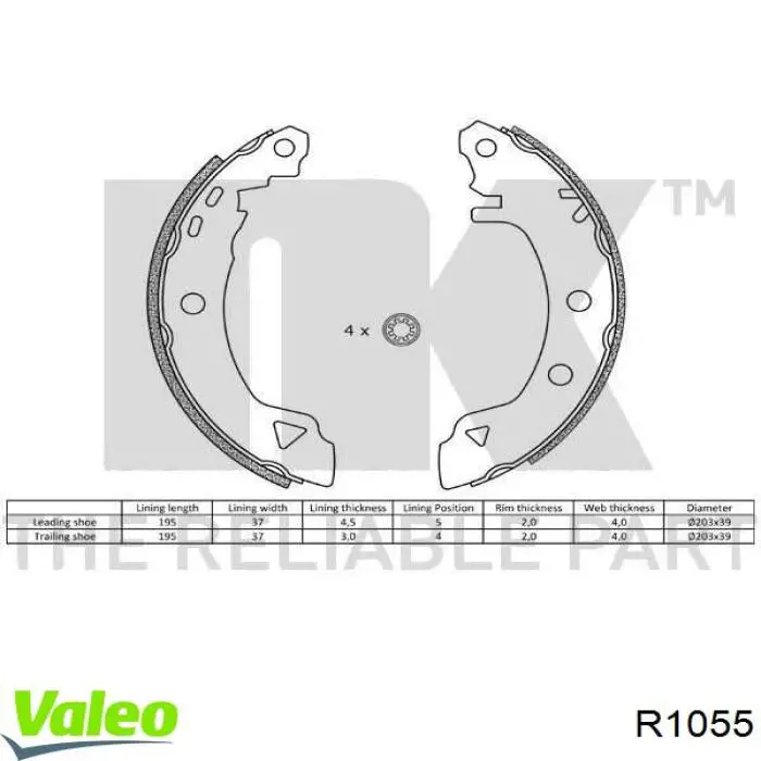 Тормоз дисковый передний VALEO R1055 цена, от 25.82 USD