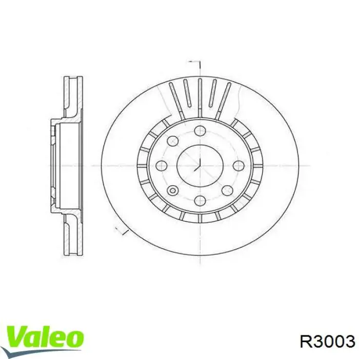 Freno de disco delantero R3003 VALEO