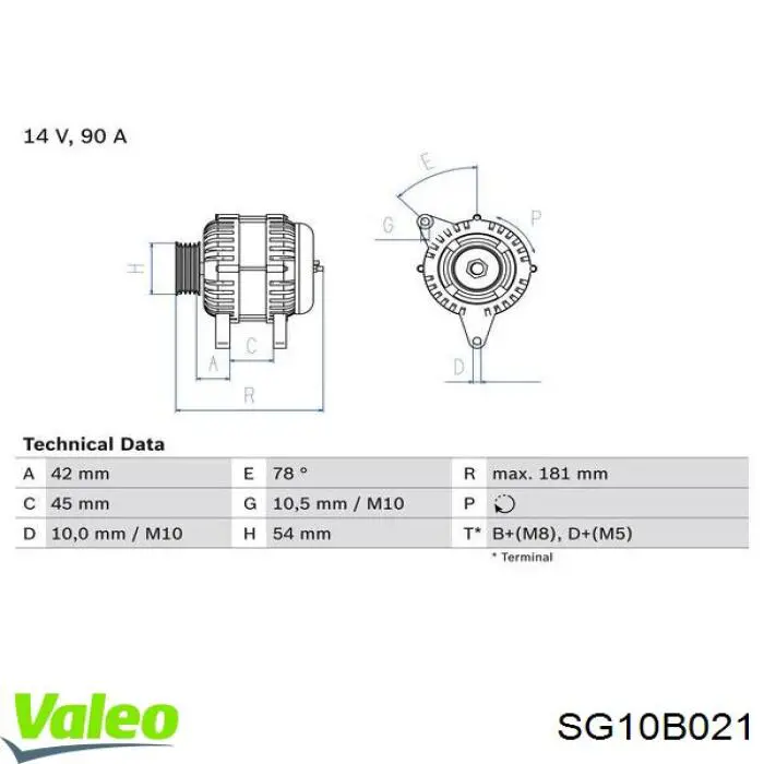 Купить SG10B021 VALEO Генератор