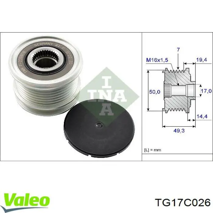 Автомобильный генератор VALEO TG17C026 цена, от 81.74 USD