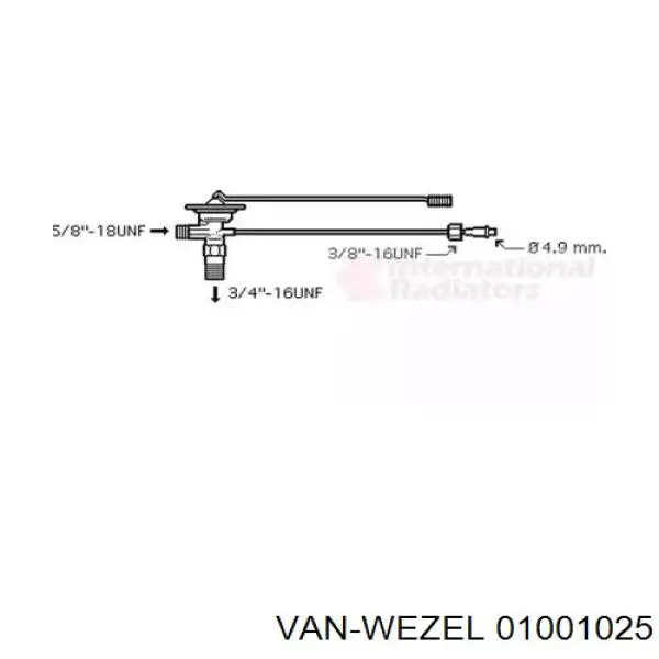 Клапан TRV кондиционера 01001025 VAN Wezel