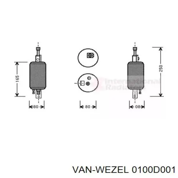 Осушитель кондиционера 0100D001 VAN Wezel