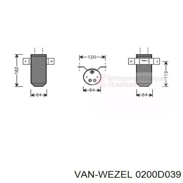 Осушитель кондиционера 0200D039 VAN Wezel