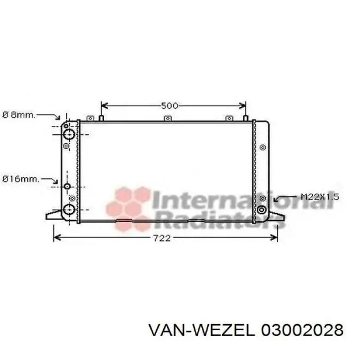 Радиатор 03002028 VAN Wezel