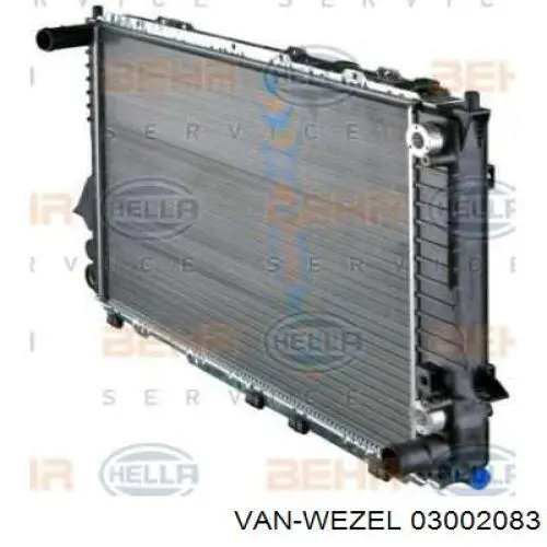 Радиатор охлаждения VAN Wezel 03002083