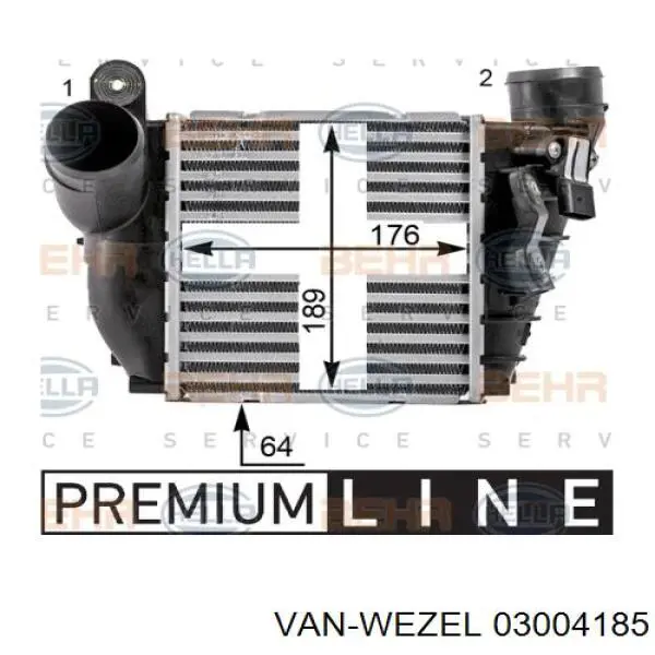 Система охлаждения наддувочного воздуха VAN Wezel 03004185 цена, от 67.98 USD