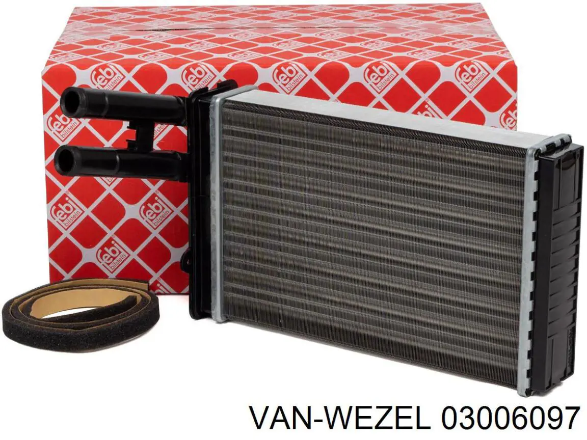 Купить 03006097 VAN Wezel Радиатор печки