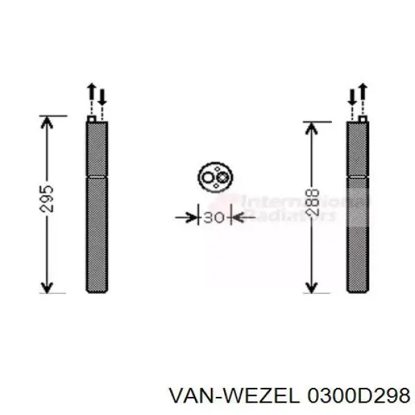 Осушитель кондиционера 0300D298 VAN Wezel