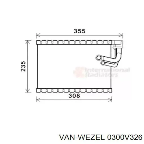 Испаритель кондиционера 0300V326 VAN Wezel