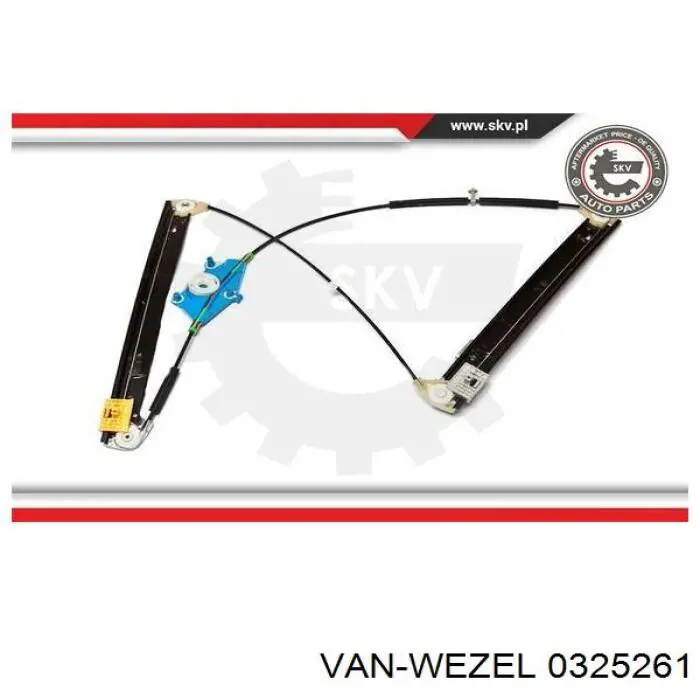 Стеклоподъемник передней двери VAN Wezel 0325261