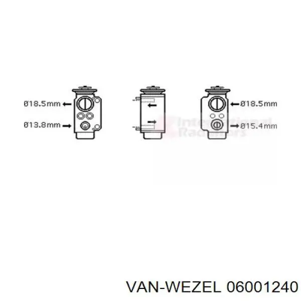 Клапан TRV кондиционера 06001240 VAN Wezel