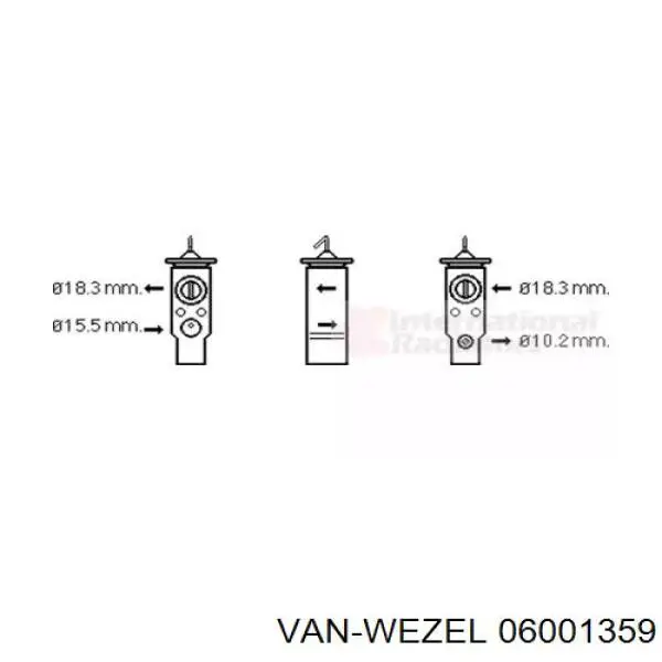 Клапан TRV кондиционера 6001359 VAN Wezel