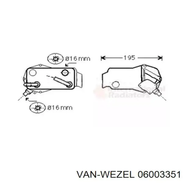 06003351 VAN Wezel радиатор охлаждения, акпп/кпп