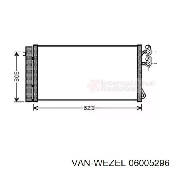 Радиатор кондиционера 06005296 VAN Wezel