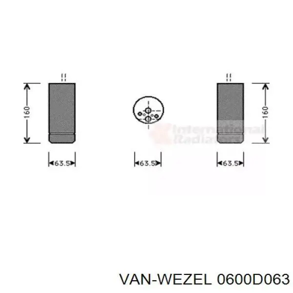 Осушитель кондиционера 0600D063 VAN Wezel