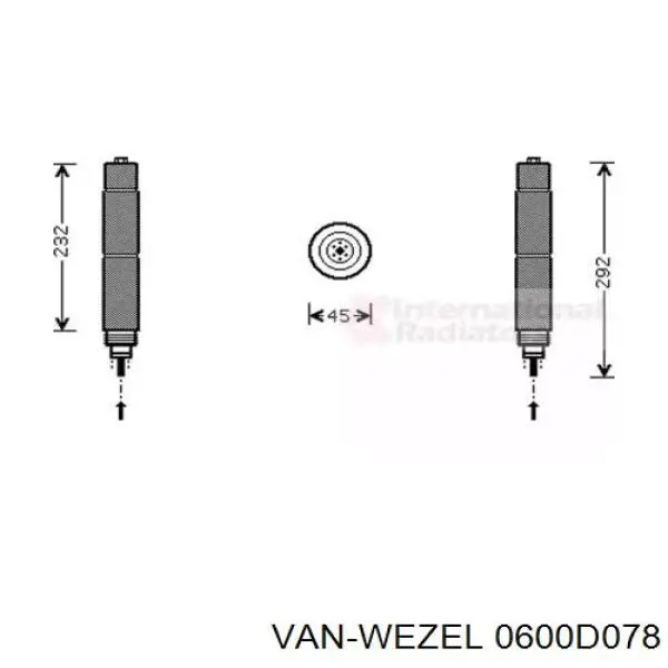 Осушитель кондиционера 0600D078 VAN Wezel