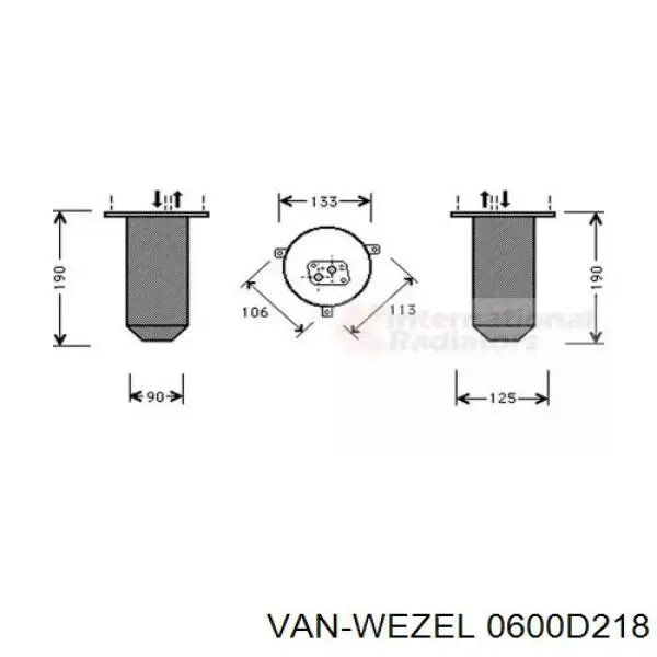 Осушитель кондиционера 0600D218 VAN Wezel