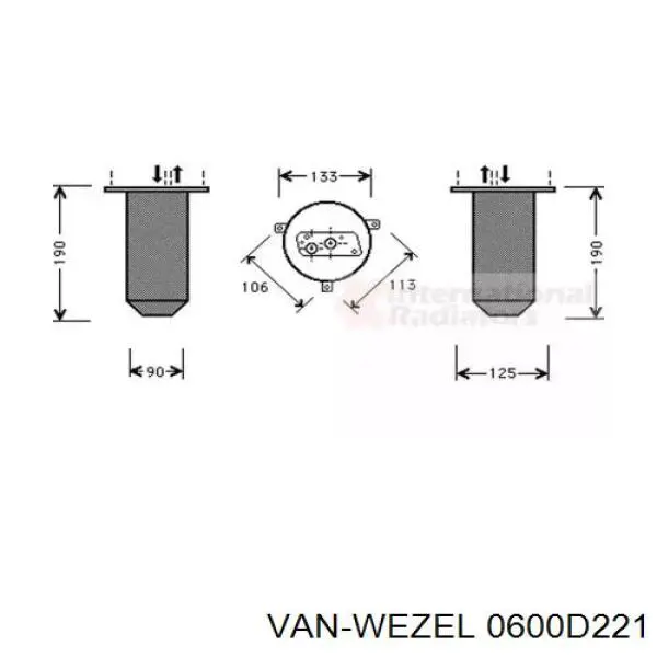 Осушитель кондиционера 0600D221 VAN Wezel