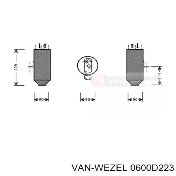 Осушитель кондиционера 0600D223 VAN Wezel